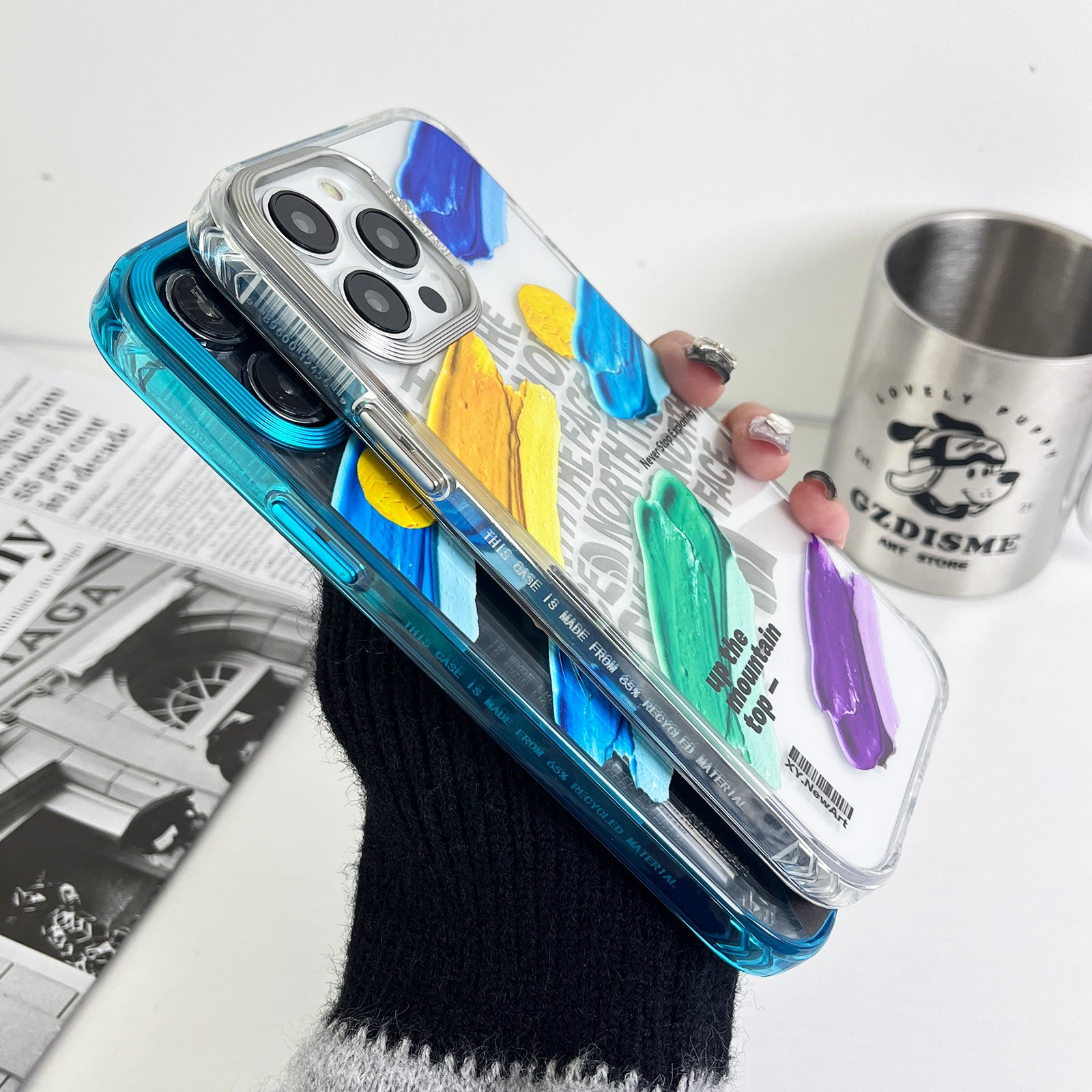For iPhone 13 Pro 6.1 inch Oil Painting Back Cover Scratch Proof PC TPU Phone Case For iPhone 13 Pro 6.1 inch Oil Painting Back Cover Scratch Proof PC TPU Phone Case